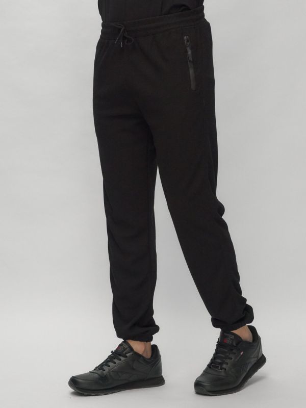 Sports joggers knitted men's black color 001Ch