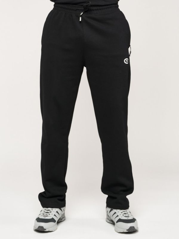 Trousers sports pants with pockets for men black 061Ch