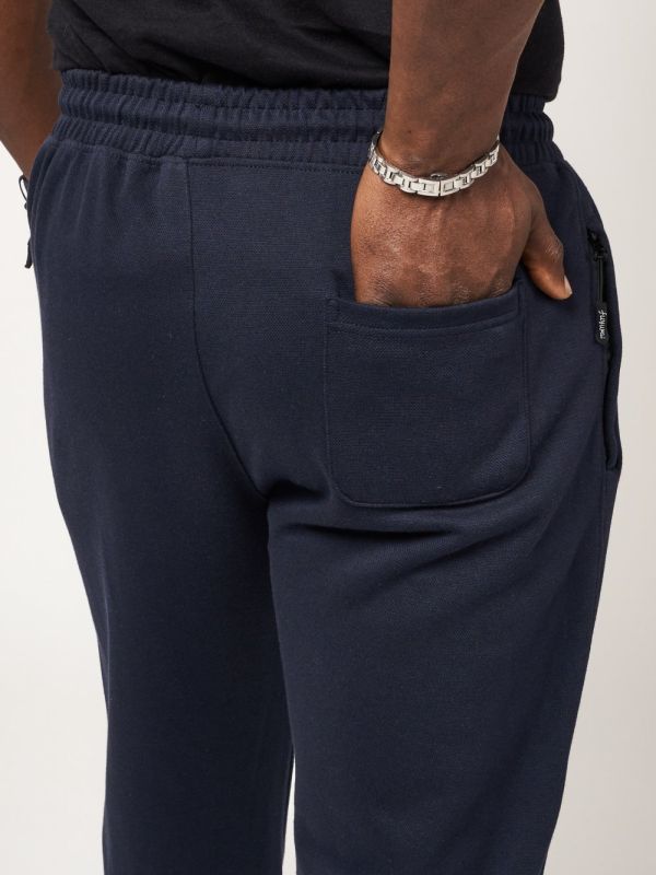 Men's sports pants with pockets, dark blue 061TS