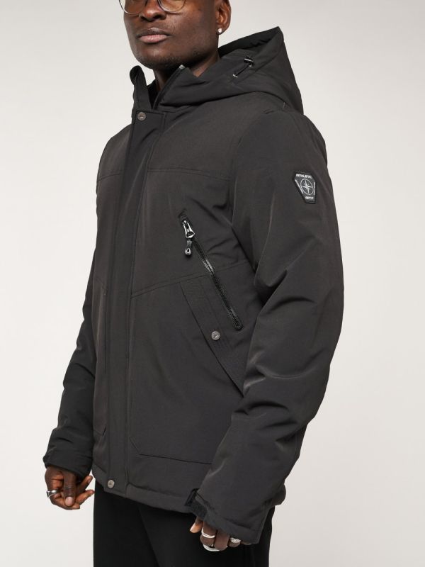 Men's sports jacket MTFORCE with a black hood 2332Ch