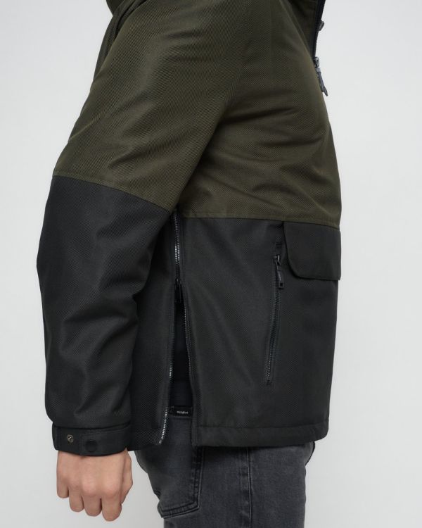 Men's sports anorak jacket in khaki 3307Kh