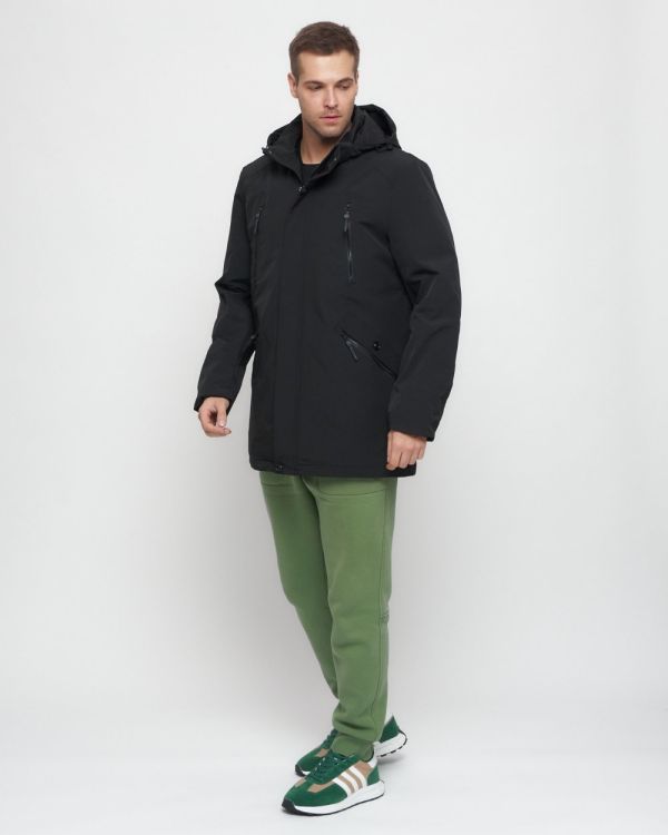 Men's sports parka with black hood 3369Ch