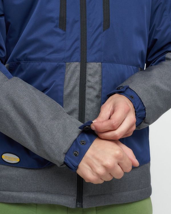 Men's sports jacket with a hood in dark blue 8815TS