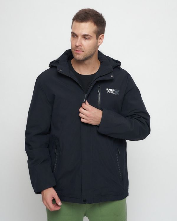 Men's sports jacket large size dark blue 88676TS