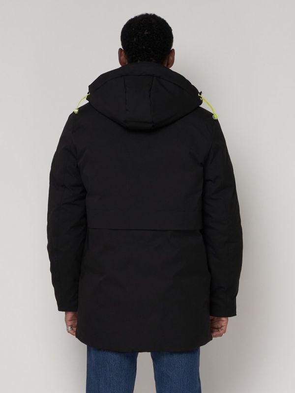 Sports youth jacket elongated men's black 90020Ch