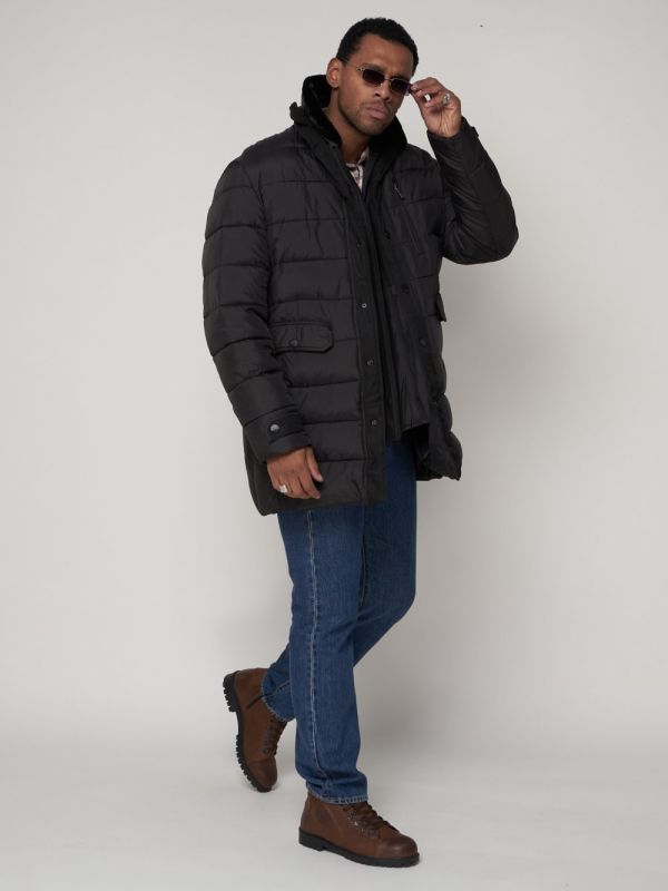 Jacket winter men's classic black 92962Ch